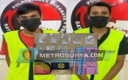 Dua Tersangka Diduga Jaringan Pengedar Narkoba di Gulung Satresnarkoba Polrestabes Surabaya