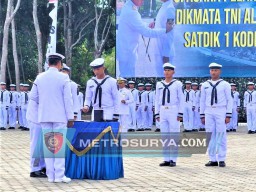 DANLANTAMAL I HADIRI UPACARA PELANTIKAN DAN PENGAMBILAN SUMPAH SISWA DIKMATA TNI AL SATDIK I KODIKLATAL ANGKATAN XVLIV TA. 2024