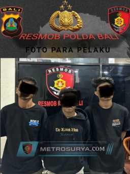 Tim Resmob Ditreskrimum Polda Bali Tangkap Tiga Terduga Pelaku Curanmor