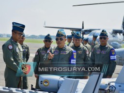 KOMANDAN PUSPENERBAL PIMPIN APEL GELAR KELENGKAPAN LATIHAN OPERASI LAUT ASPEK UDARA 2024.