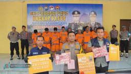 Polresta Sidoarjo Amankan Sembilan Tersangka Pengedar Sabu