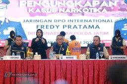 Polda Jatim Berhasil Ungkap Peredaran Sabu 84 Kg Amankan 2 Tersangka Jaringan DPO Internasional FP