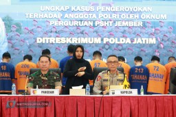 Polda Jatim Tetapkan 13 Oknum Pendekar PSHT Jember Sebagai Tersangka Pengeroyokan Polisi saat Patroli