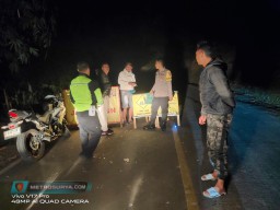 Polsek Cikijing Gelar Patroli Rawan Kecelakaan di Jalur Cikijing-Kuningan