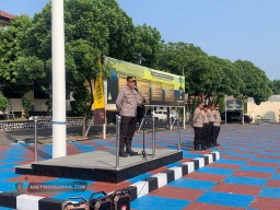 Wakapolres Majalengka Pimpin Apel Latihan Penanganan Kontinjensi Pilkada 2024