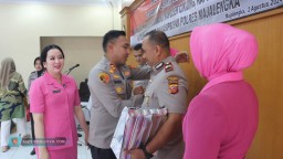 Kapolres Majalengka Pimpin Acara Pisah Sambut Pejabat Baru dan Lama