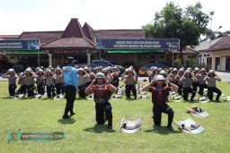 Jelang Pilkada 2024 Polres Mojokerto Kota Tingkatkan Kemampuan Dalmas