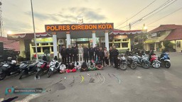Hendak Melakukan Aksi Tawuran Konten, Belasan Remaja Berikut Sajam Diamankan Sat Samapta Polres Cirebon Kota
