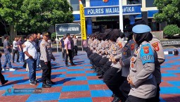 Polres Majalengka Gelar Latihan Simulasi Penanganan Kontijensi untuk Pengamanan Pilkada 2024