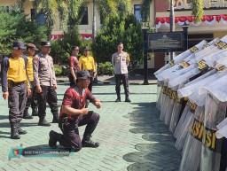 Gelar Simulasi Pengamanan, Polres Magetan Siap Kawal Pilkada Serentak 2024