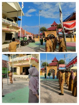Kuwu Cibogo Achmad Hudori Pimpin Rutinitas Upacara Bendera Setiap Hari Senin