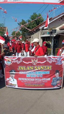 Meriah! Desa Cibogo Gelar Jalan Sehat Sebagai Perayaan HUT RI Ke - 79