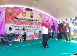Jelang HUT RI, Kecamatan Lasem Gelar Senam dan Jalan Sehat