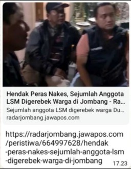 Terkait Diduga LSM Lakukan Pemerasan, Media Radar Jombang Angkat Pemberitaan Tak Sesuai Fakta Dilapangan