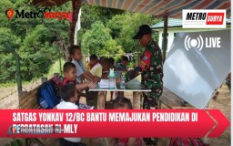 Satgas Yonkav 12/BC Bantu Memajukan Pendidikan di Perbatasan RI-Mly