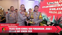 Polres Kediri Kembali Raih Penghargaan, Juara 1 Aplikasi Siap Semeru 2024