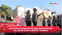 Rangkaian HUT Polwan ke 76, Ratusan Polwan Gelar Napak Tilas