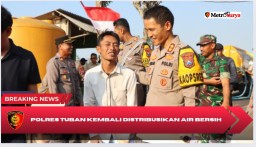 Polres Tuban Kembali Distribusikan Air Bersih Bantu Warga di Musim Kemarau
