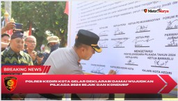 Polres Kediri Kota Gelar Deklarasi Damai Wujudkan Pilkada 2024 Sejuk dan Kondusif