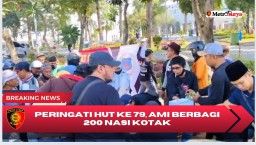 Sambut Kemerdekaan RI ke-79, AMI Berbagi 200 Nasi Kotak