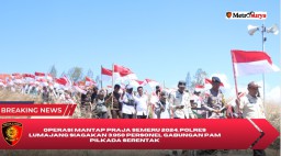 Sambut Hari Kemerdekaan RI ke 79, Polres Bondowoso bersama Pemkab Kibarkan 1.000 Bendera Merah Putih di Kawah Wurung