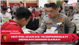 Rangkaian HUT Polwan ke-76 Diperingati Dengan Donor Darah