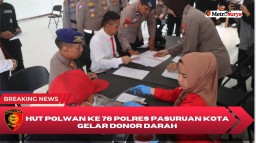 Peringati Hari Jadi Polwan ke -76, Polres Pasuruan Kota Bantu Penuhi Stok darah di PMI