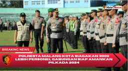 Polresta Malang Kota Siagakan 3000 lebih Personel Gabungan Siap Amankan Pilkada 2024