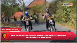 Ciptakan Kamtibmas Kondusif Jelang Pilkada 2024, Polres Sampang Gelar Patroli Skala Besar