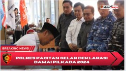 Wujudkan Pemilu Kondusif, Polres Pacitan Gelar Deklarasi Damai Pilkada 2024