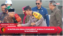 Kapolda Bali Sambut Kedatangan Wapres RI