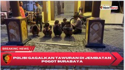 Polisi Gagalkan Tawuran di Jembatan Pogot Surabaya, 6 Remaja Diamankan dengan Barang Bukti Celurit