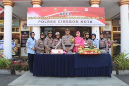 Kapolres Cirebon Kota Pimpin Apel Hari Jadi Polwan ke-76 Tingkat Polres Cirebon Kota
