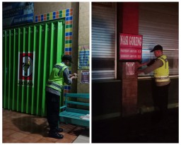 Giat Pemasangan Banner dan Penempelan Pamflet Imbauan Antisipasi Curanmar di Wilayah Ngimbang