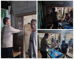 Guna Antisipasi Curanmor Polsek Ngimbang Giat Pemasangan Famlet Di Wil. Ngimbang