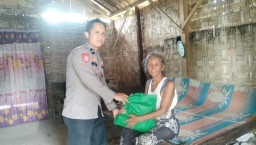 Polsek Sarang Gelar Baksos Presisi, Warga Desa Antusias Sambut Bantuan Sembako