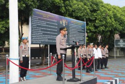 Kapolres Majalengka Pimpin Upacara Kenaikan Pangkat Pengabdian Kepada IPDA Surahman