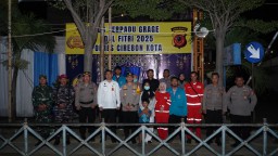 Kapolres Cirebon Kota Sambut Kunker Asdep Kemenko Polkam RI di Pos Terpadu GTC