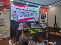 Polres Cirebon Kota Gelar Pembukaan dan Penyambutan Serdik PKP Sespimma Polri Angkatan ke-73