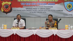 Tim Was Ops Itwasda Polda Jabar Laksanakan Pengawasan Operasi Pekat II Lodaya 2025 di Polres Cirebon Kota