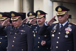 Dansat Brimob Polda Jabar Ikuti Upacara Hari Lahir Pancasila di Mapolda Jabar