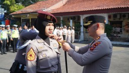 Polres Cirebon Kota Laksanakan Upacara Penerimaan Latja Taruna Akpol Tingkat II Batalyon Ksatriya Hawin Sarwahita