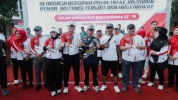 Meriahkan HUT Bhayangkara, Polres Jombang Gelar Olah Raga Bersama dan Fun Bike