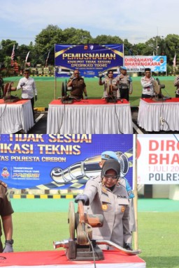 Polresta Cirebon Musnahkan 2.449 Knalpot Bising, Tegaskan Komitmen Wujudkan Ketertiban Lalu Lintas dan Kenyamanan Warga