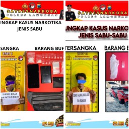 Satresnarkoba Polres Lamongan, Meringkus 2 Pemuda Pengedar Sabu