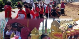 Arak Arakan Meriahkan HUT ke-79 Kemerdekaan RI di Desa Kalibuntu Kecamatan Pabedilan, Kabupaten Cirebon.