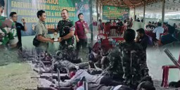 Farewell Dandim 0812 Lamongan, Diwarnai Olahraga Militer dan Ngopi Bareng