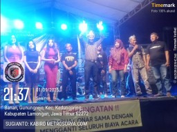 Karang Taruna Dusun Banan Desa Gunungrejo Menggelar Hiburan Dangdut Untuk Meringati HUT RI ke 80