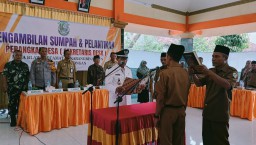 Muspika kecamatan Karangbinangun Hadiri Pelantikan dan Pengambilan Sumpah Sekretaris Desa Blawi