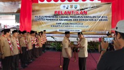 Bupati Rembang Lantik Kepengurusan Kwarcab Periode 2025-2030